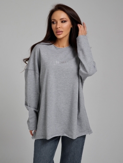 ЖЕНСКИЙ ЛОНГСЛИВ Серый меланж