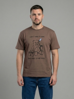 ФУТБОЛКА МУЖСКАЯ коричнево-бордовый