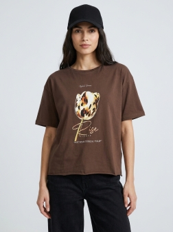 ФУТБОЛКА ЖЕНСКАЯ Коричневый