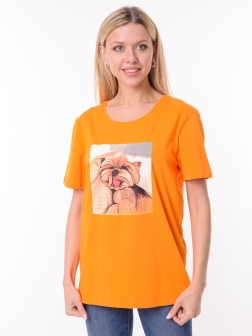 футболка женская горчичный