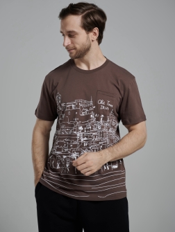 ФУТБОЛКА МУЖСКАЯ коричнево-бордовый