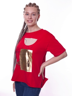 футболка женская  Красный
