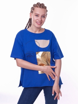 футболка женская  Голубой