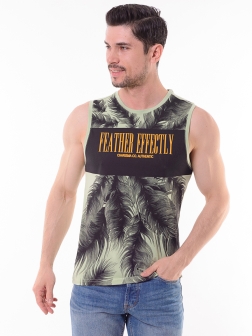 Майка мужская трава зеленая