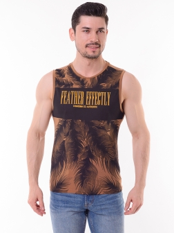 Майка мужская Коричневый