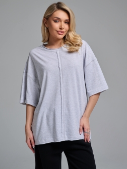 ФУТБОЛКА ЖЕНСКАЯ светло-серый меланж