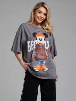 ФУТБОЛКА ЖЕНСКАЯ темно-серый