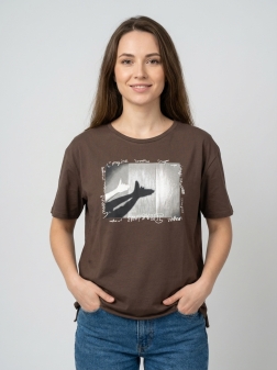 ФУТБОЛКА ЖЕНСКАЯ Коричневый