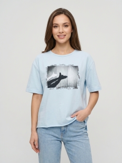 ФУТБОЛКА ЖЕНСКАЯ Голубой