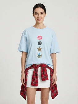 ФУТБОЛКА ЖЕНСКАЯ Голубой