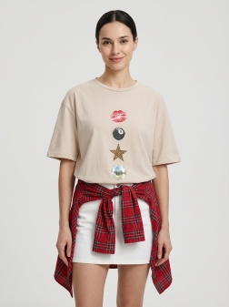 ФУТБОЛКА ЖЕНСКАЯ Бежевый