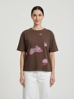 ФУТБОЛКА ЖЕНСКАЯ Коричневый