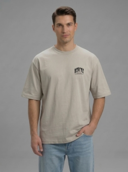 ФУТБОЛКА ОВЕРСАЙЗ МУЖСКАЯ  кофе с молоком