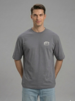 ФУТБОЛКА ОВЕРСАЙЗ МУЖСКАЯ  темно-серый