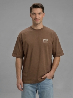 ФУТБОЛКА ОВЕРСАЙЗ МУЖСКАЯ  шоколадный