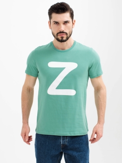 футболка мужская  Песок зеленый
