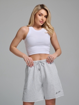 ШОРТЫ ЖЕНСКИЕ светло-серый меланж
