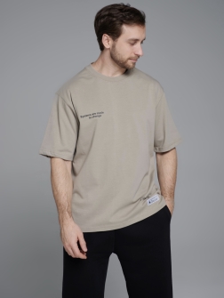 ФУТБОЛКА ОВЕРСАЙЗ МУЖСКАЯ  кофе с молоком