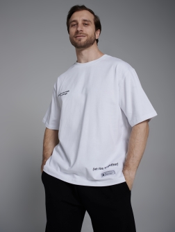 ФУТБОЛКА ОВЕРСАЙЗ МУЖСКАЯ  Белый