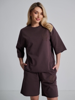 КОСТЮМ ЖЕНСКИЙ темно коричневый