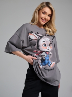 ФУТБОЛКА ЖЕНСКАЯ темно-серый