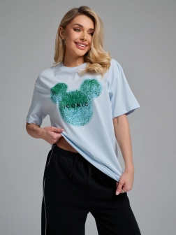 ФУТБОЛКА ЖЕНСКАЯ Голубой