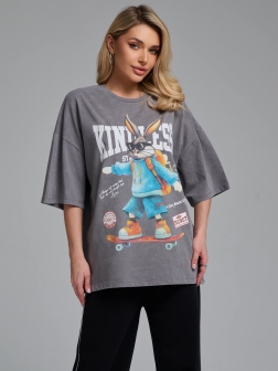 ФУТБОЛКА ЖЕНСКАЯ темно-серый