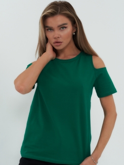 футболка женская  темно-зеленый
