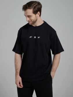 ФУТБОЛКА ОВЕРСАЙЗ МУЖСКАЯ  Черный