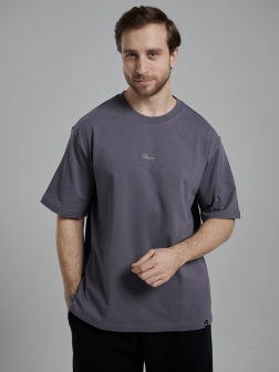 ФУТБОЛКА ОВЕРСАЙЗ МУЖСКАЯ  темно-серый