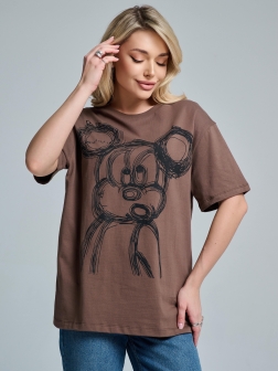 ФУТБОЛКА ЖЕНСКАЯ коричнево-бордовый