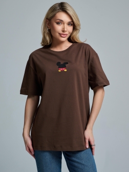 ФУТБОЛКА ЖЕНСКАЯ коричнево-бордовый