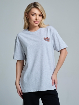 ФУТБОЛКА ЖЕНСКАЯ светло-серый меланж