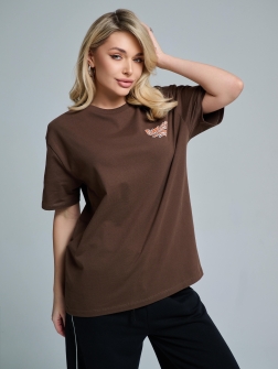 ФУТБОЛКА ЖЕНСКАЯ коричнево-бордовый