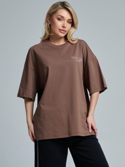 ФУТБОЛКА ЖЕНСКАЯ коричнево-бордовый