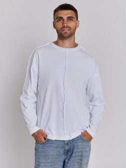 МУЖСКОЙ ЛОНГСЛИВ  Белый