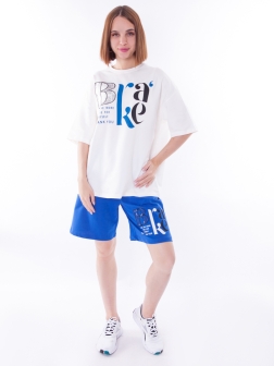 ЖЕНСКИЙ КОСТЮМ С ШОРТАМИ Ярко-синий