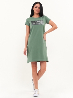женское платье зеленый