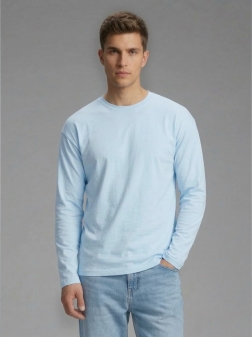 ЛОНГСЛИВ МУЖСКОЙ ледяной синий