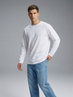 ЛОНГСЛИВ МУЖСКОЙ Белый
