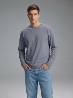 ЛОНГСЛИВ МУЖСКОЙ темно-серый