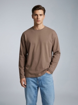 ЛОНГСЛИВ МУЖСКОЙ шоколадный