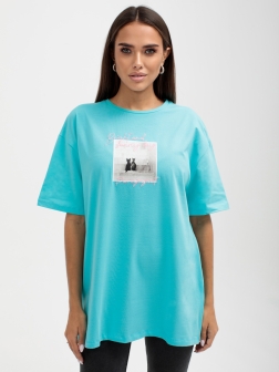 футболка женская  Бирюзовый