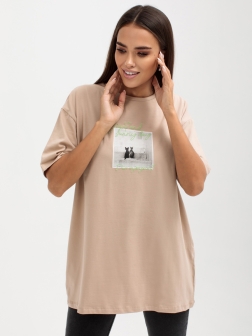 футболка женская  Бежевый