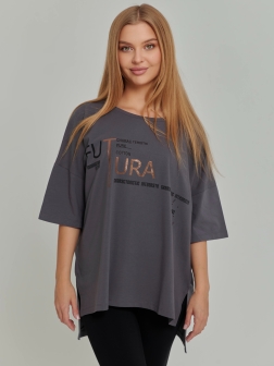 ФУТБОЛКА ЖЕНСКАЯ темно-серый