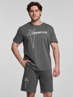 КОСТЮМ С ШОРТАМИ  темно-серый