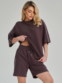 КОСТЮМ ЖЕНСКИЙ темно коричневый