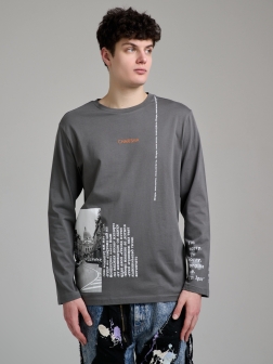 ЛОНГСЛИВ МУЖСКОЙ темно-серый