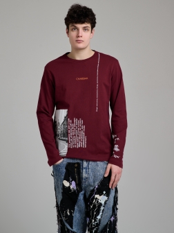 ЛОНГСЛИВ МУЖСКОЙ Бордовый