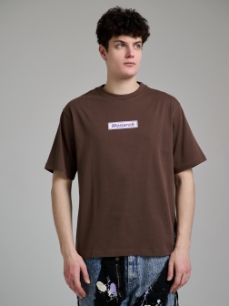 ФУТБОЛКА ОВЕРСАЙЗ МУЖСКАЯ  коричнево-бордовый